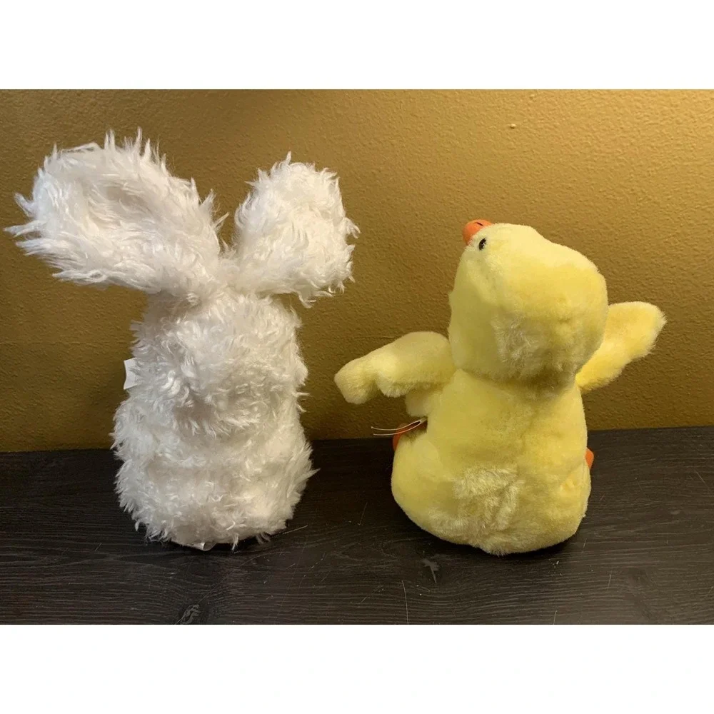 Dept 56 Hug-A-Buddies Geppeddo Porcelain Face Plush Easter Bunny Duck Hoppy